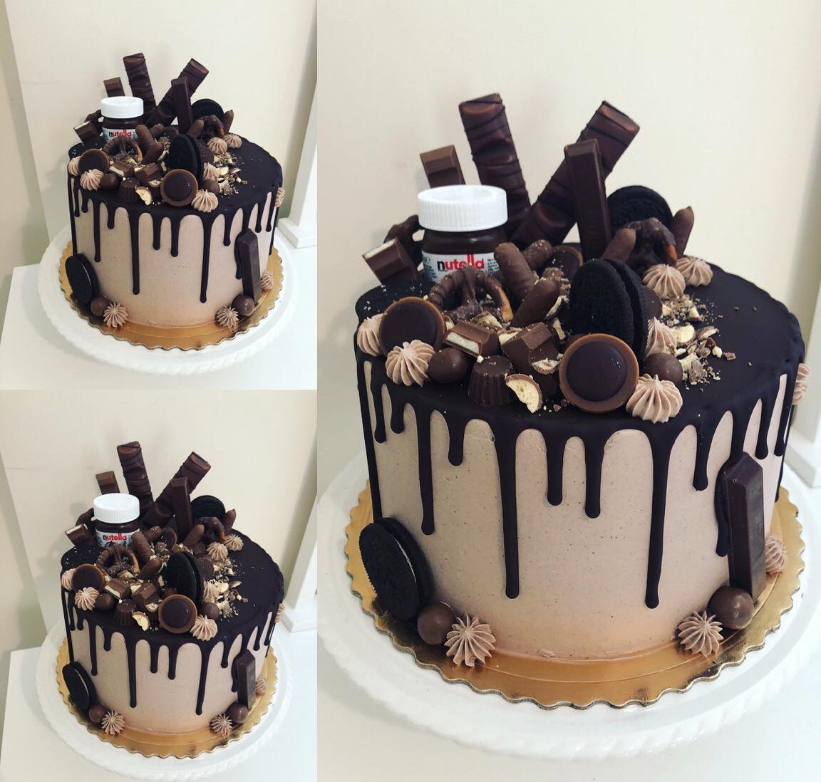 Drip cake with chocolates
