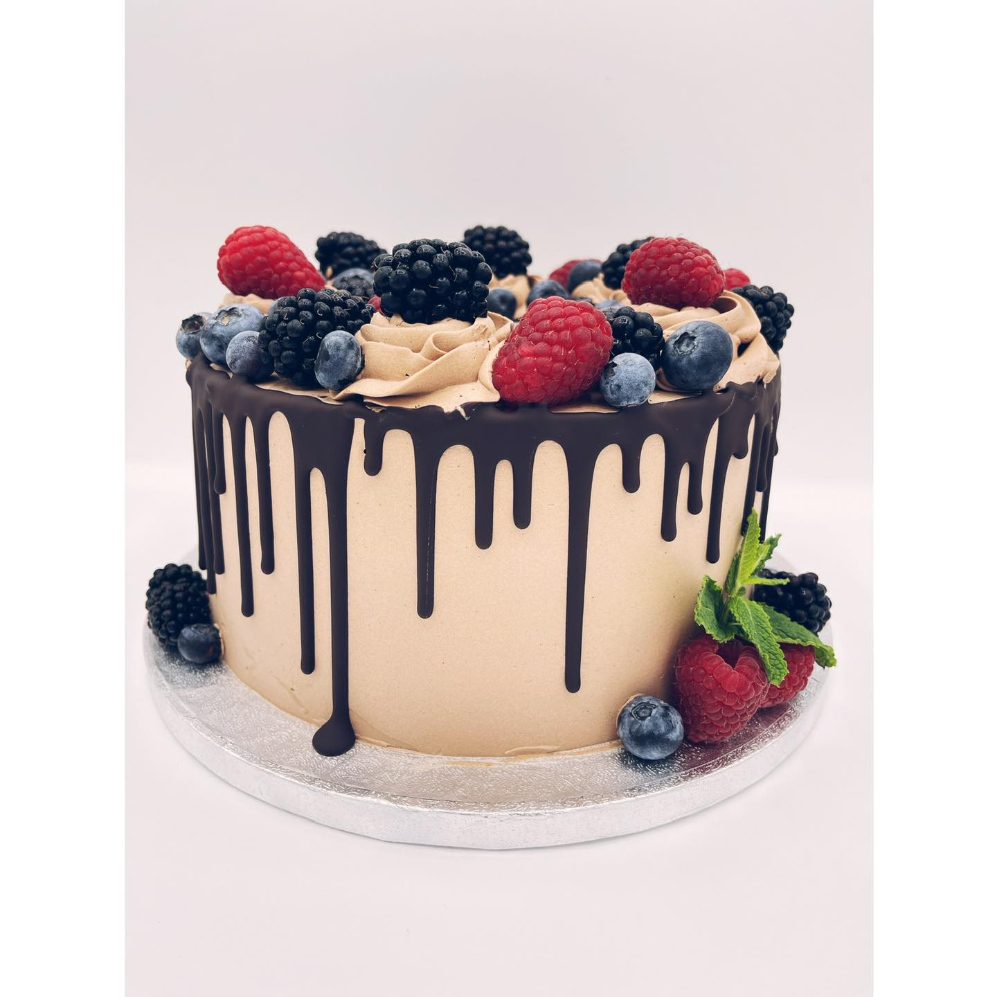 chocolate drip cake with fruits – Cambridge Fancy Cakes