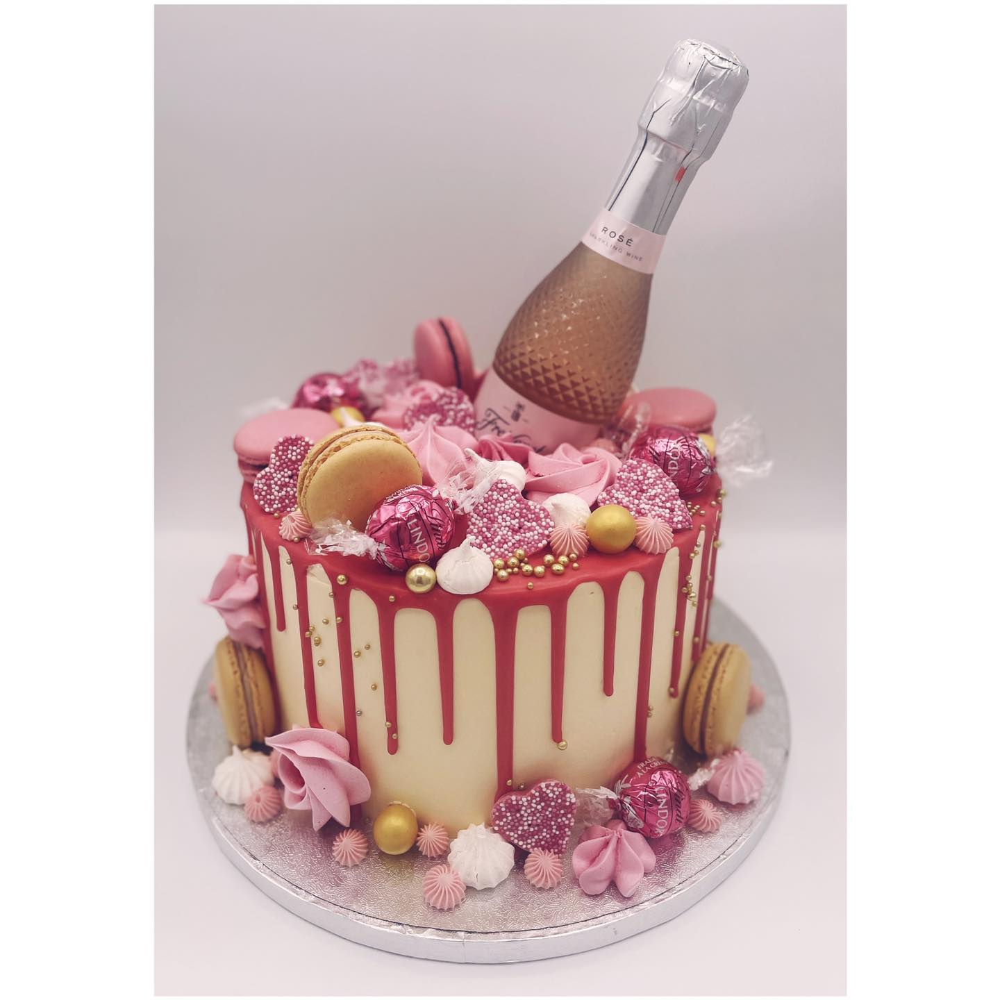 Pink Chocolate drip cake