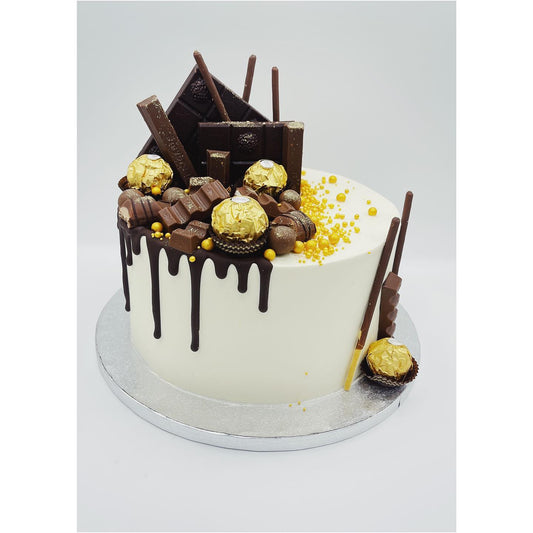 Chocolate drip birthday cake