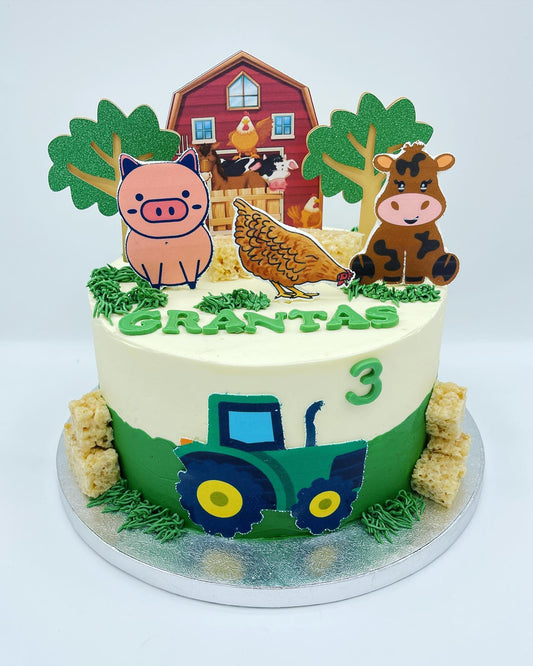 Farm animals cake